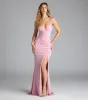 Dolly Lace-Up Slit Mermaid Glitter Formal Dress sold by Windsor