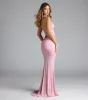Dolly Lace-Up Slit Mermaid Glitter Formal Dress sold by Windsor