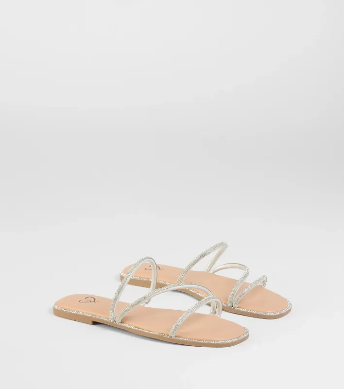 Always Glowing Rhinestone Strap Sandals sold by Windsor