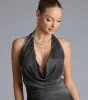 Stylish Moment Strappy Back Halter Abstract Mini Dress sold by Windsor