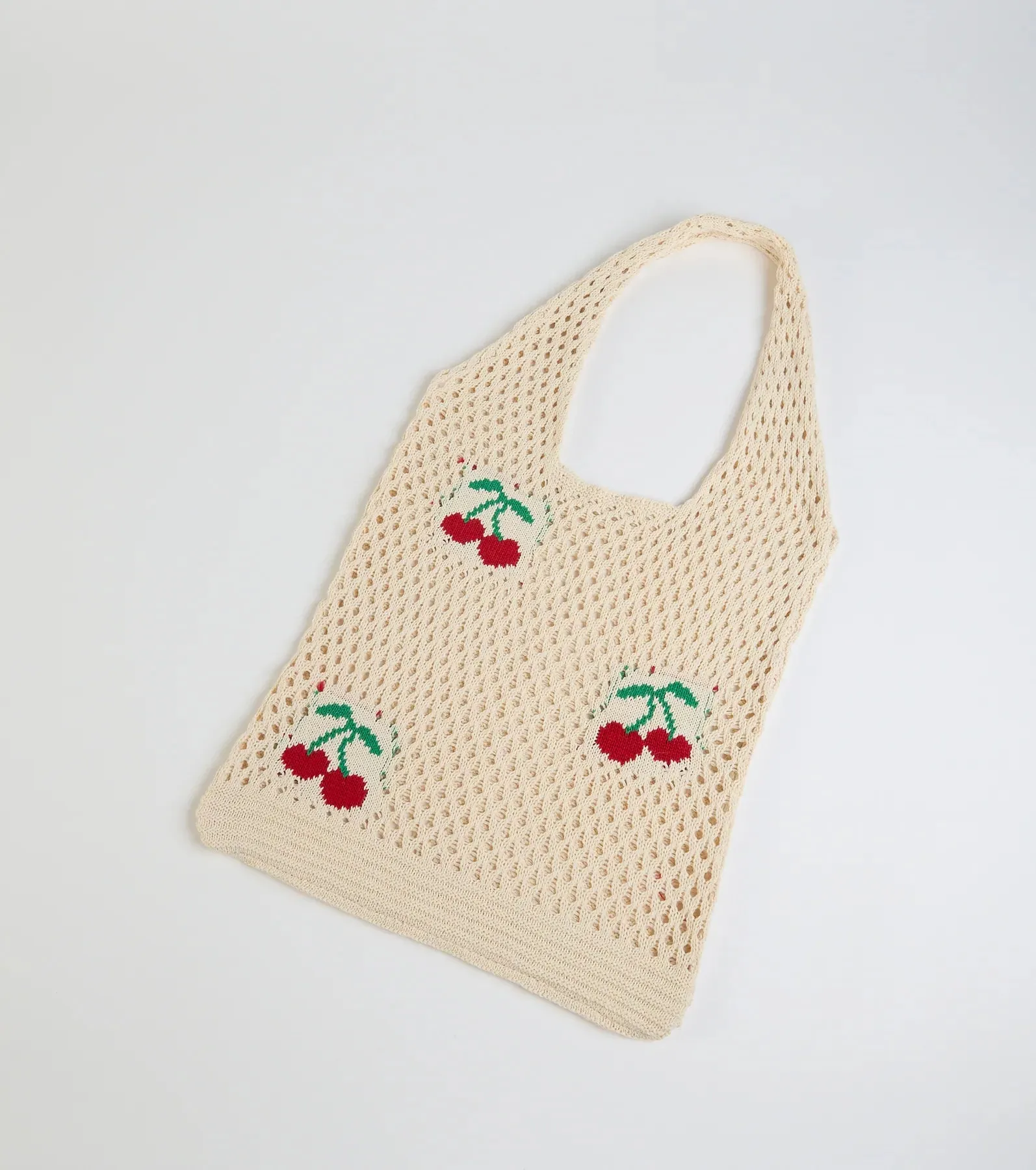 Simply Sweet Cherry Crochet Knit Tote Bag sold by Windsor