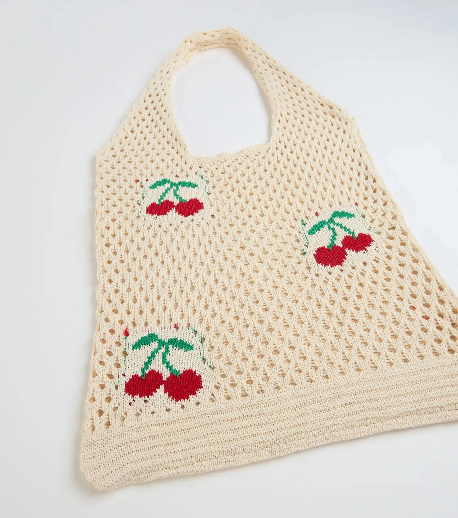 Simply Sweet Cherry Crochet Knit Tote Bag sold by Windsor product image thumbnail 2