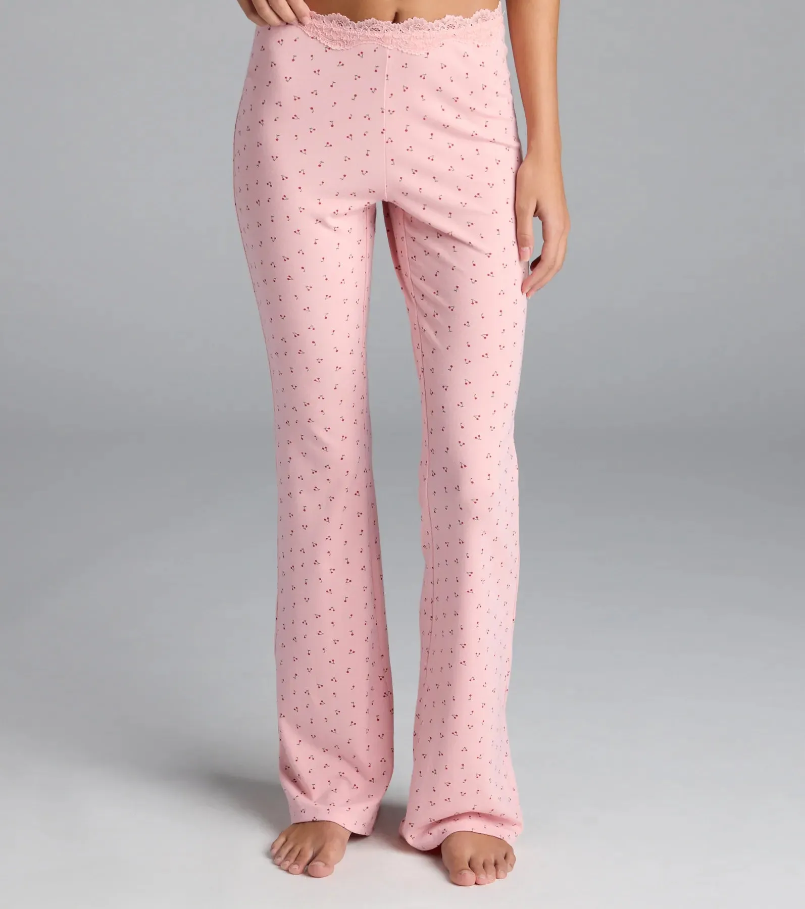 Sweet As Cherries Lace Trim Pajama Pants sold by Windsor product image thumbnail 3