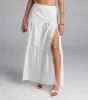 Breezy Babe High-Rise Slit Maxi Skirt sold by Windsor