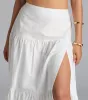 Breezy Babe High-Rise Slit Maxi Skirt sold by Windsor