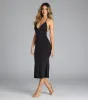 Serving Allure Halter Cowl Neck Midi Dress sold by Windsor