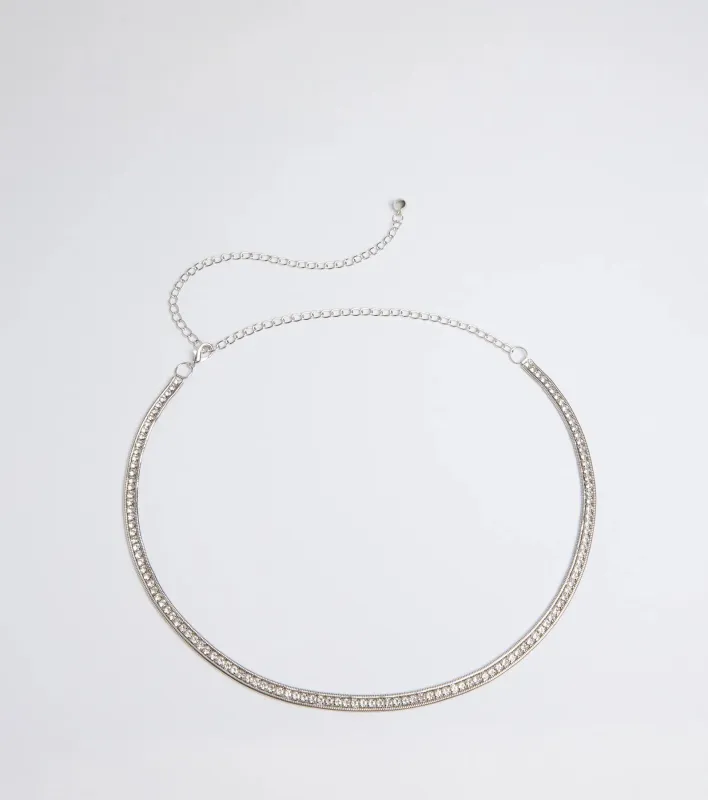 Main Attraction Rhinestone Chain Belt sold by Windsor