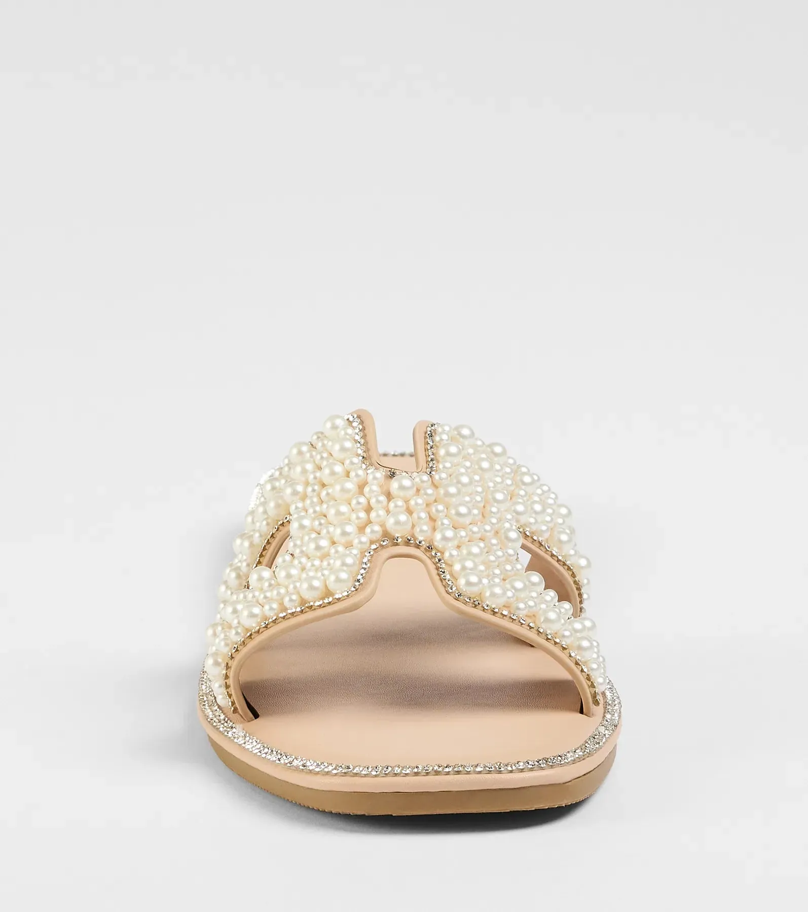 Simple Poise Faux Pearl Rhinestone Flat Sandals sold by Windsor product image thumbnail 3