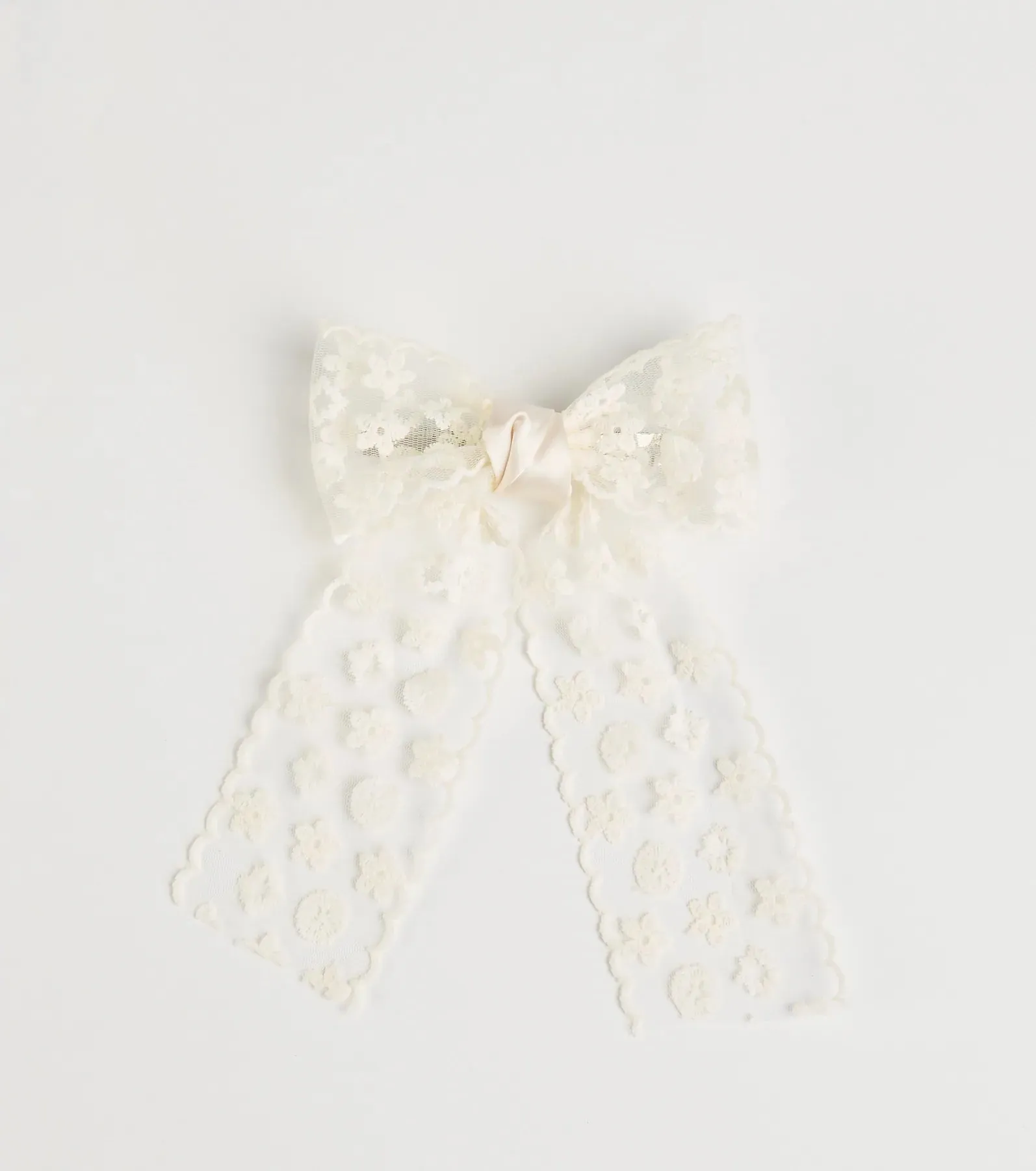 Poised Attitude Lace Hair Bow Clip sold by Windsor