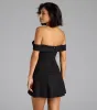 Classic Babe Off-The-Shoulder A-Line Mini Dress sold by Windsor