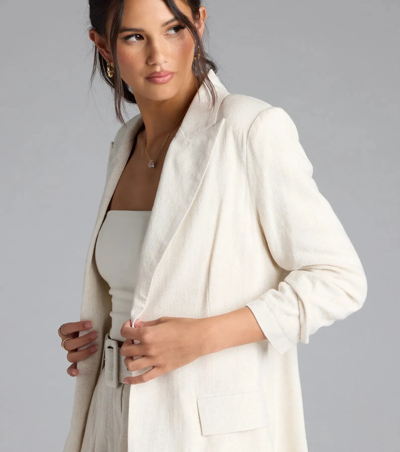 Looking Chic Blazer With Linen sold by Windsor product image thumbnail 4