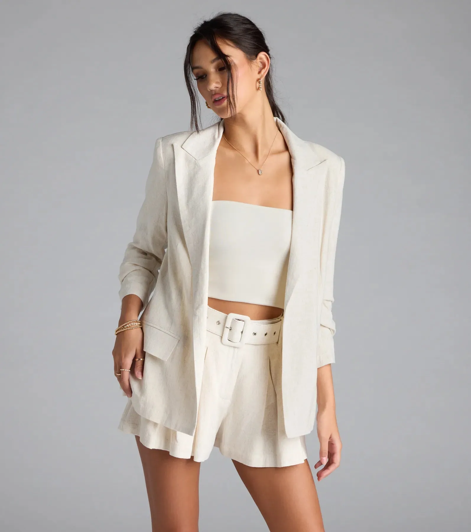 Looking Chic Blazer With Linen sold by Windsor