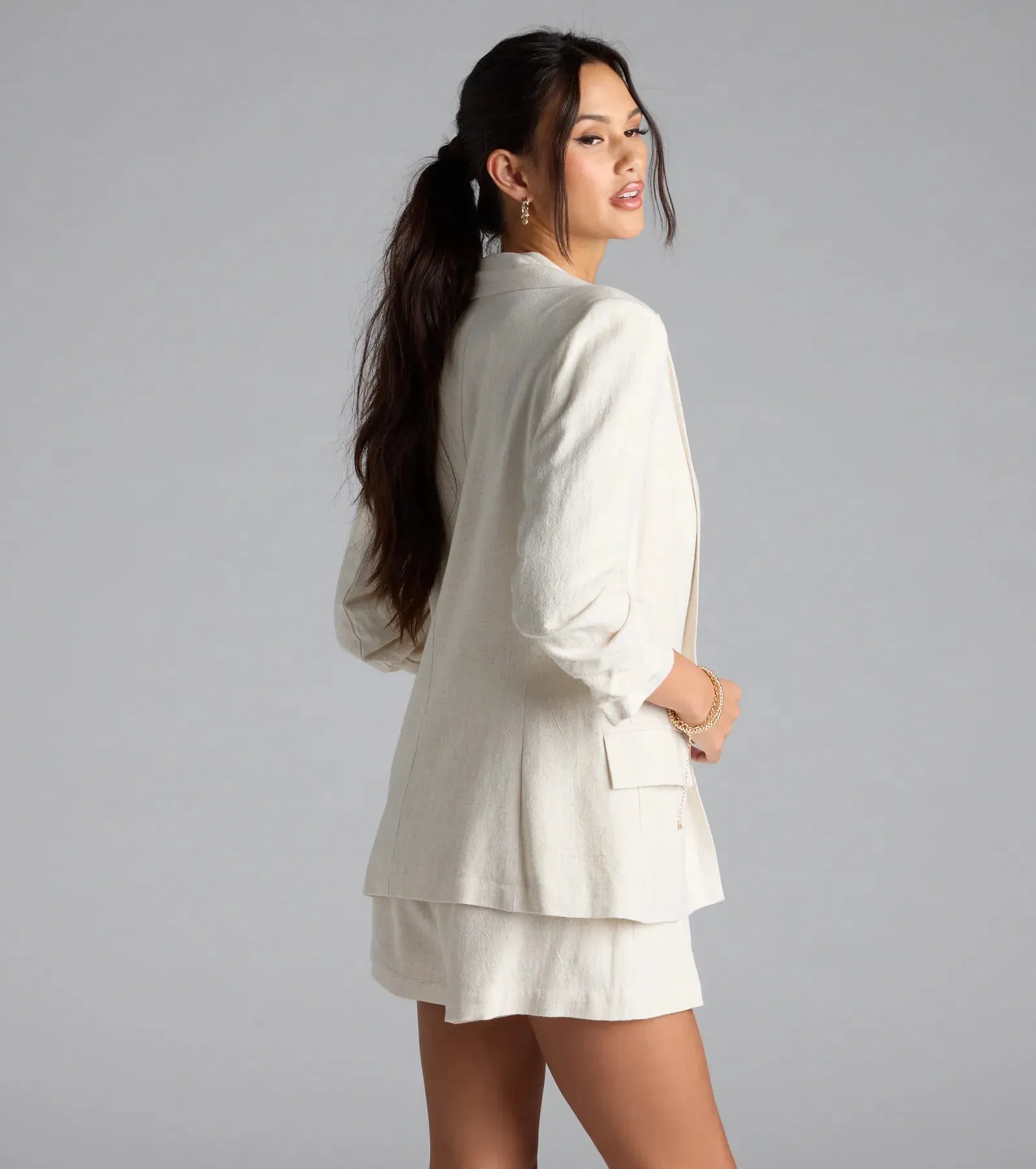 Looking Chic Blazer With Linen sold by Windsor product image thumbnail 2