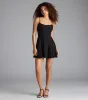 Out In The Town Lace-Up Skater Dress sold by Windsor
