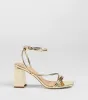 Get That Glow Metallic Block Heels sold by Windsor