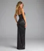 Amorata Corset Slit Satin Formal Dress sold by Windsor