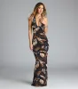Vacay Vibe Tropical Floral Halter Maxi Dress sold by Windsor