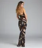 Vacay Vibe Tropical Floral Halter Maxi Dress sold by Windsor