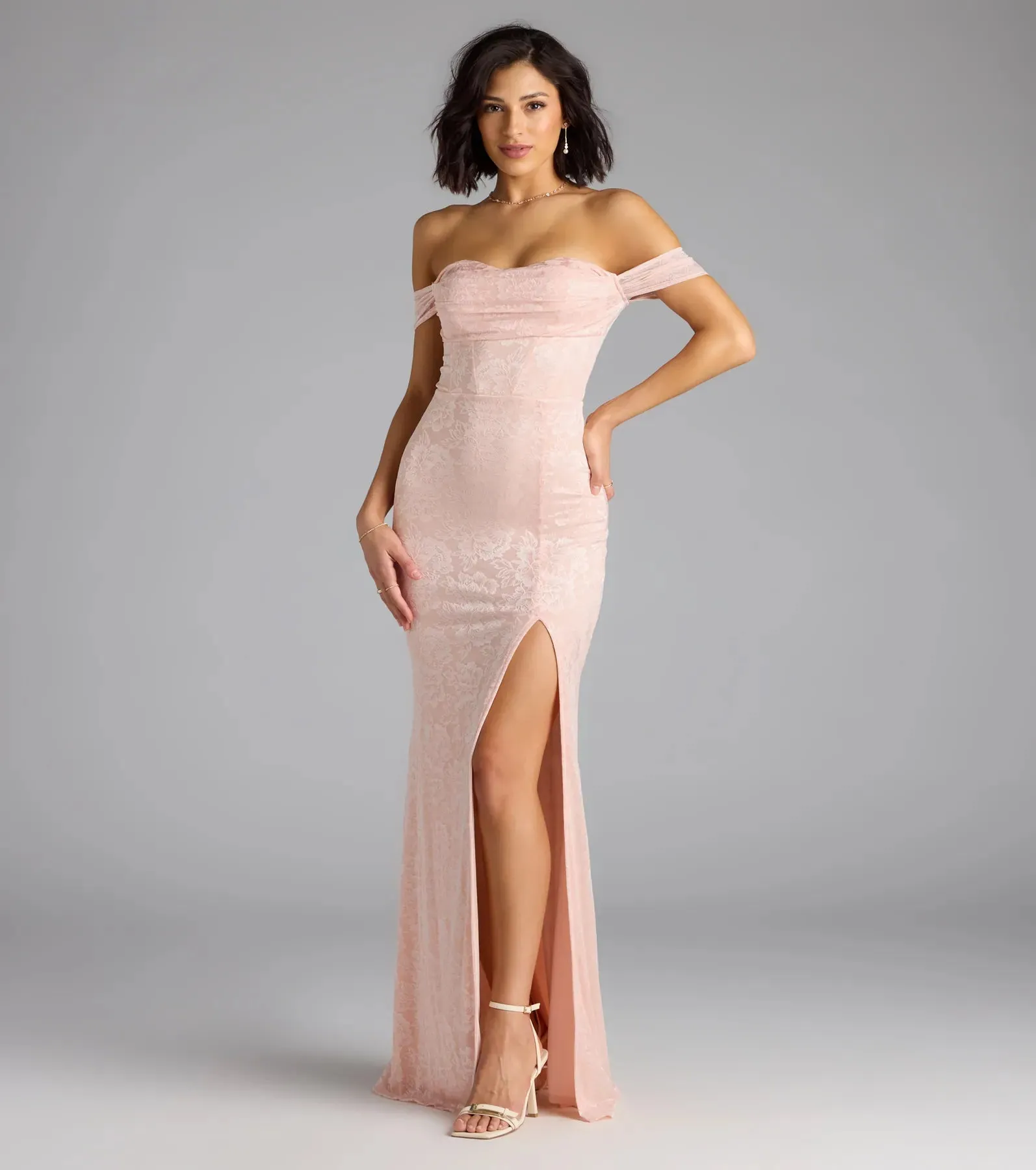 Candence Corset Mermaid Lace Formal Dress sold by Windsor