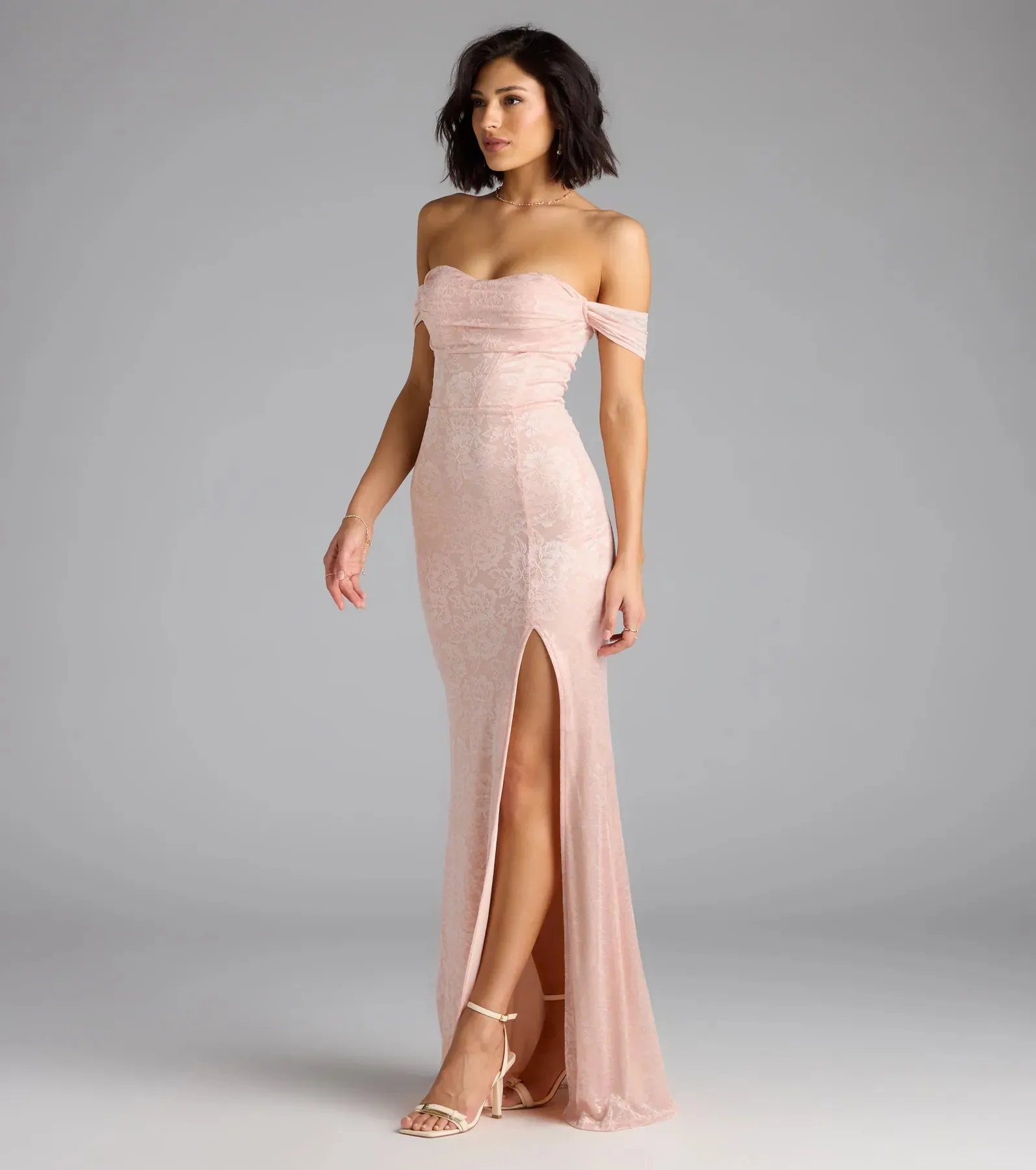 Candence Corset Mermaid Lace Formal Dress sold by Windsor product image thumbnail 5