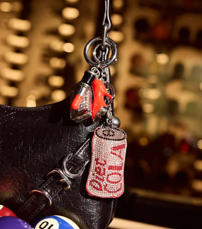 Rhinestone Diet Cola Puff Keychain sold by Windsor