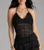 Sheerly A Good Time Halter Lace Romper sold by Windsor
