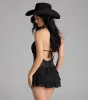 Sheerly A Good Time Halter Lace Romper sold by Windsor