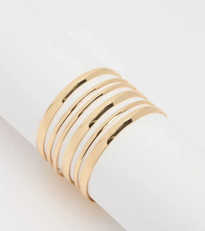 Sleek Trend Bangle Bracelet Set sold by Windsor