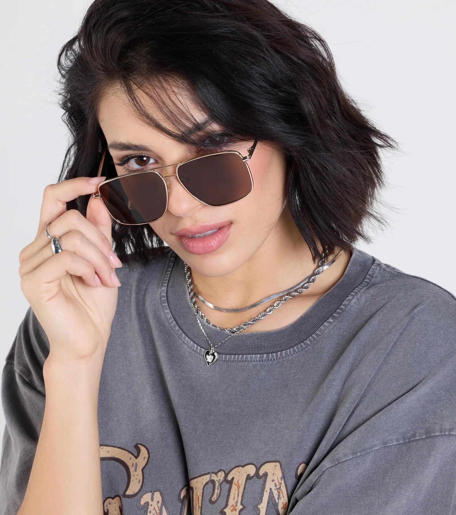 Trendy Sleek Oversized Square Sunglasses sold by Windsor product image thumbnail 3