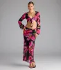 Vacay Queen Tropical Floral Mesh Tie-Front Top sold by Windsor