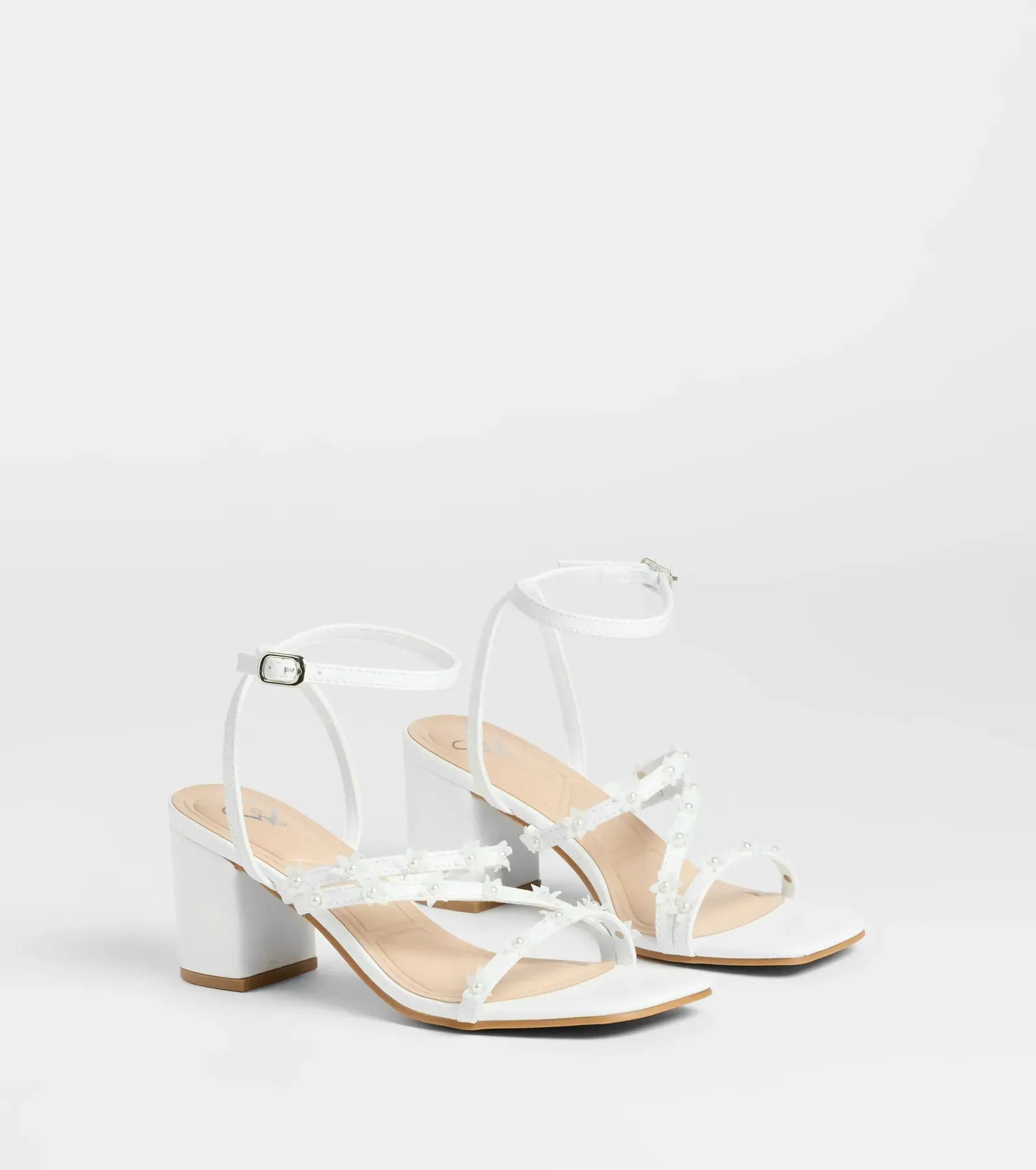 Chic Bloom Flower Strappy Block Heels sold by Windsor