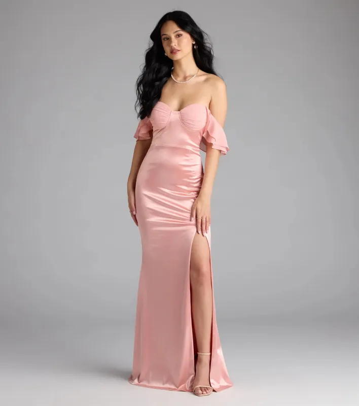 Cordella Sweetheart Mermaid Sit Satin Formal Dress sold by Windsor