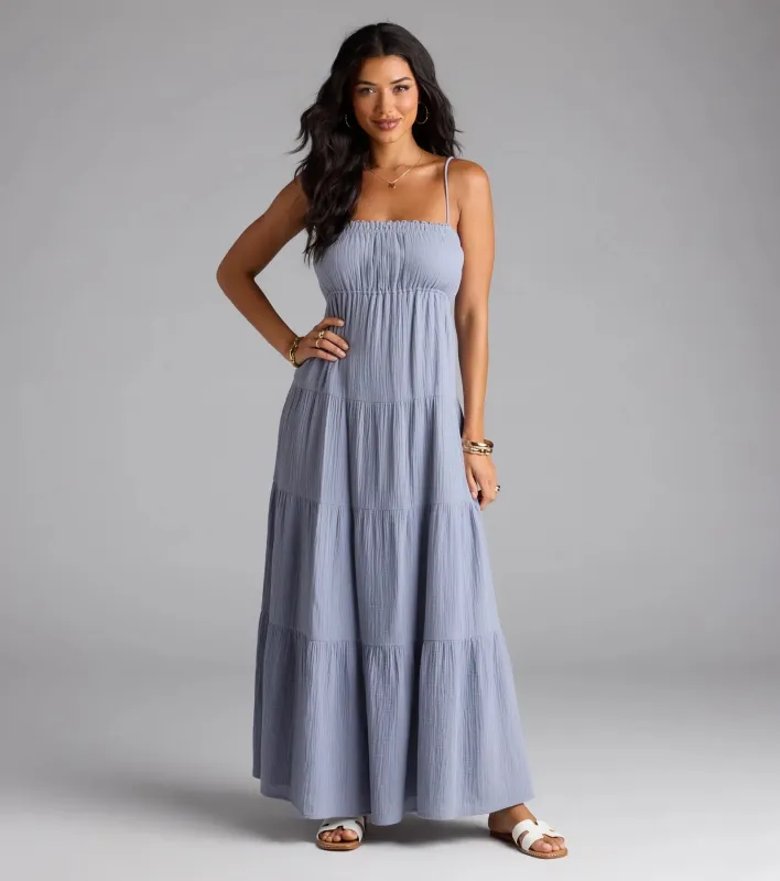 Breezy Like Me Sleeveless Ruffled Maxi Dress sold by Windsor