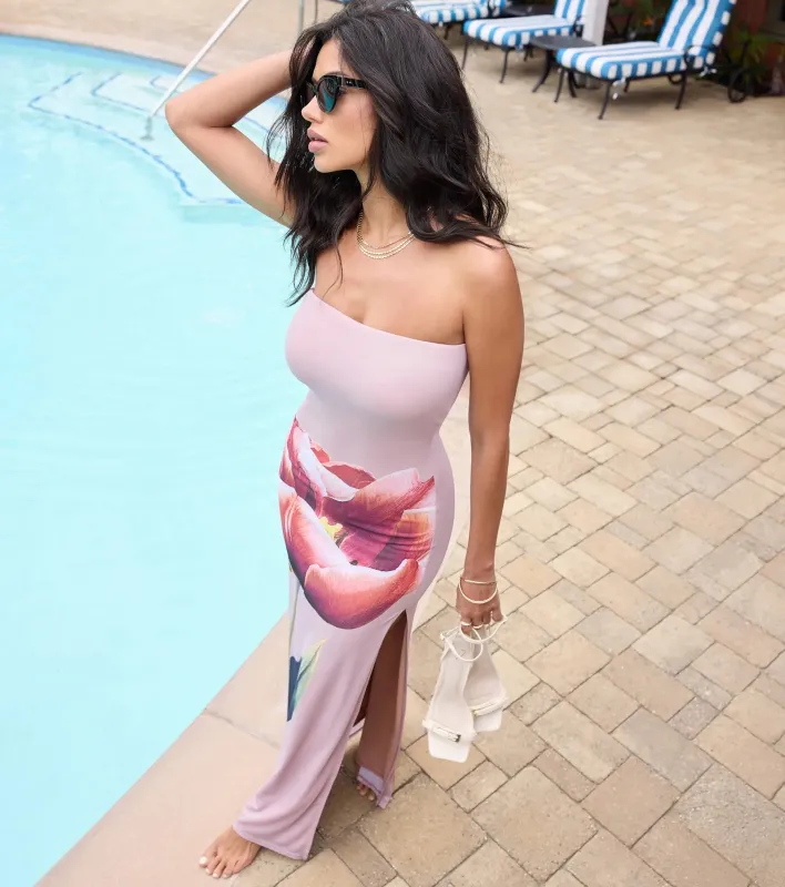 Statement Blooms Strapless Floral Maxi Dress sold by Windsor