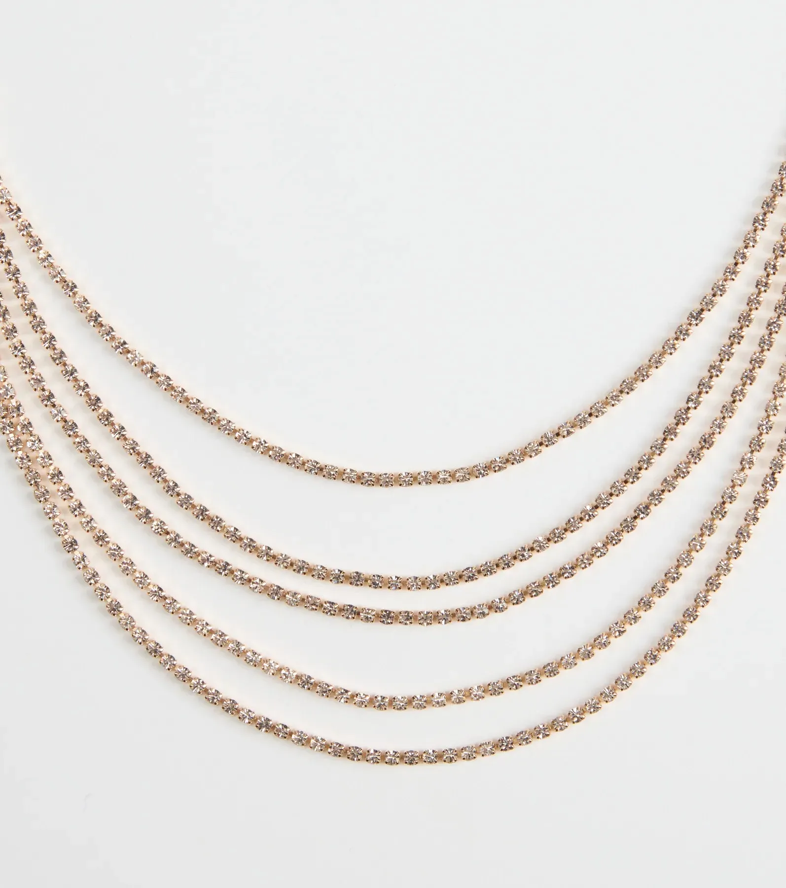 Perfect Girl Layered Rhinestone Necklace sold by Windsor product image thumbnail 2