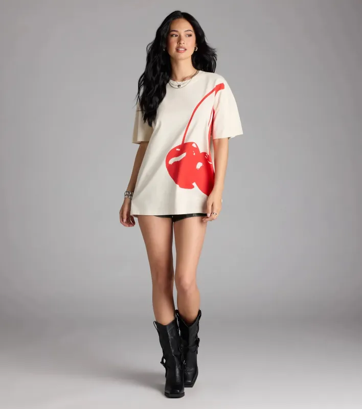 Taste Like Cherries Oversized Graphic Tee sold by Windsor
