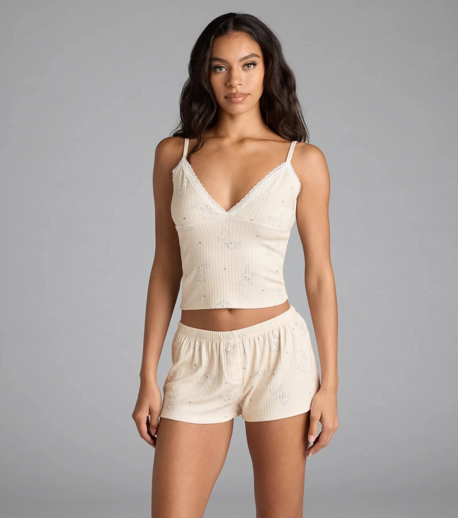 Bunny Tails High-Rise Pajama Shorts sold by Windsor product image thumbnail 4