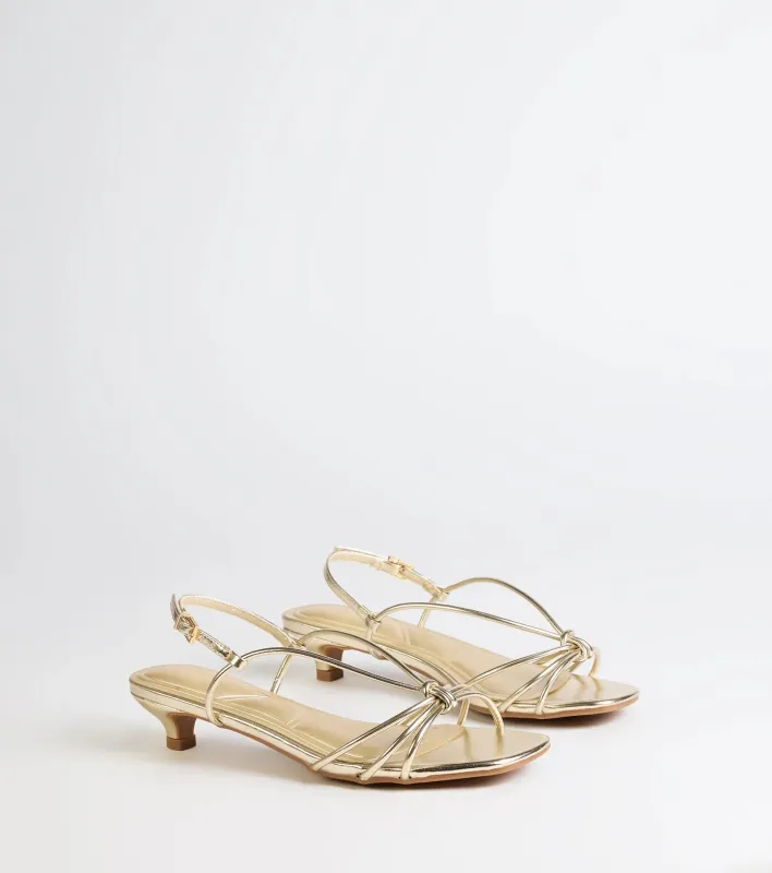 Tied Together Strappy Kitten Heels sold by Windsor