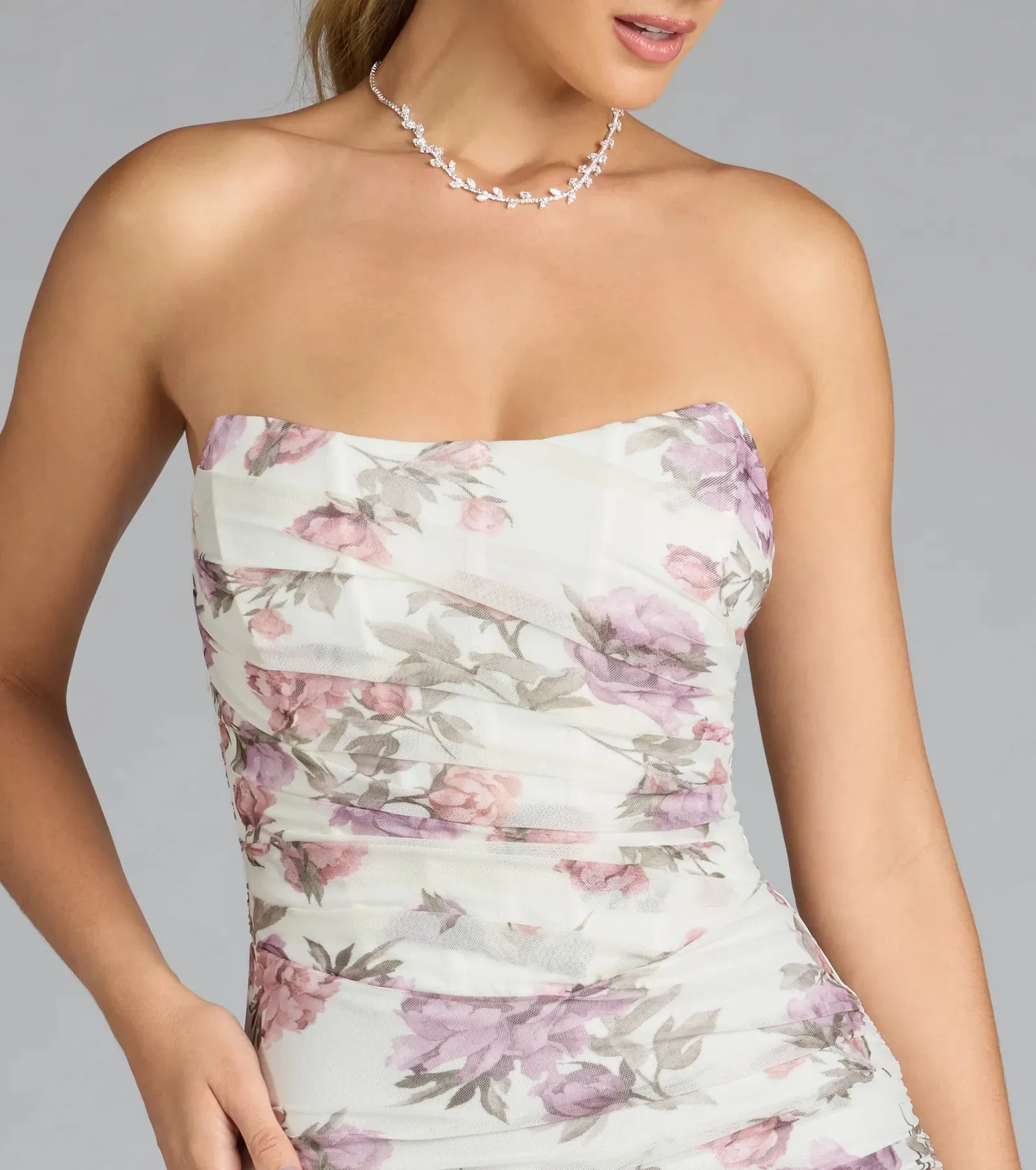 Maribelle Corset Floral Mermaid Formal Dress sold by Windsor product image thumbnail 4