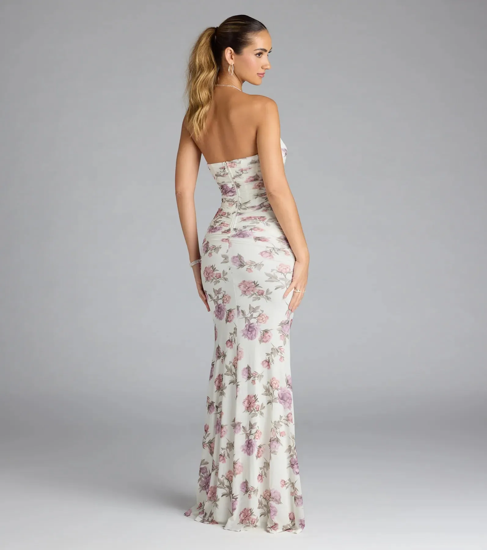 Maribelle Corset Floral Mermaid Formal Dress sold by Windsor product image thumbnail 2