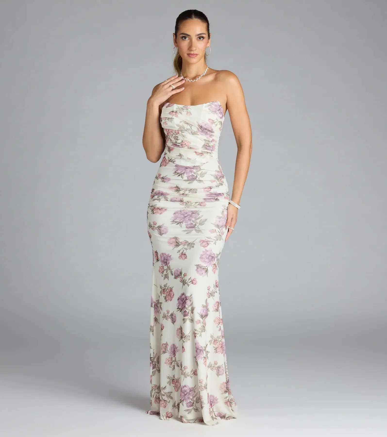Maribelle Corset Floral Mermaid Formal Dress sold by Windsor