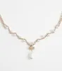 Chic Elegance Rhinestone And Pearl Necklace sold by Windsor
