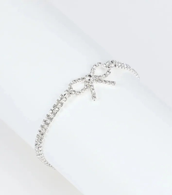 Perfect Bow Rhinestone Bracelet sold by Windsor