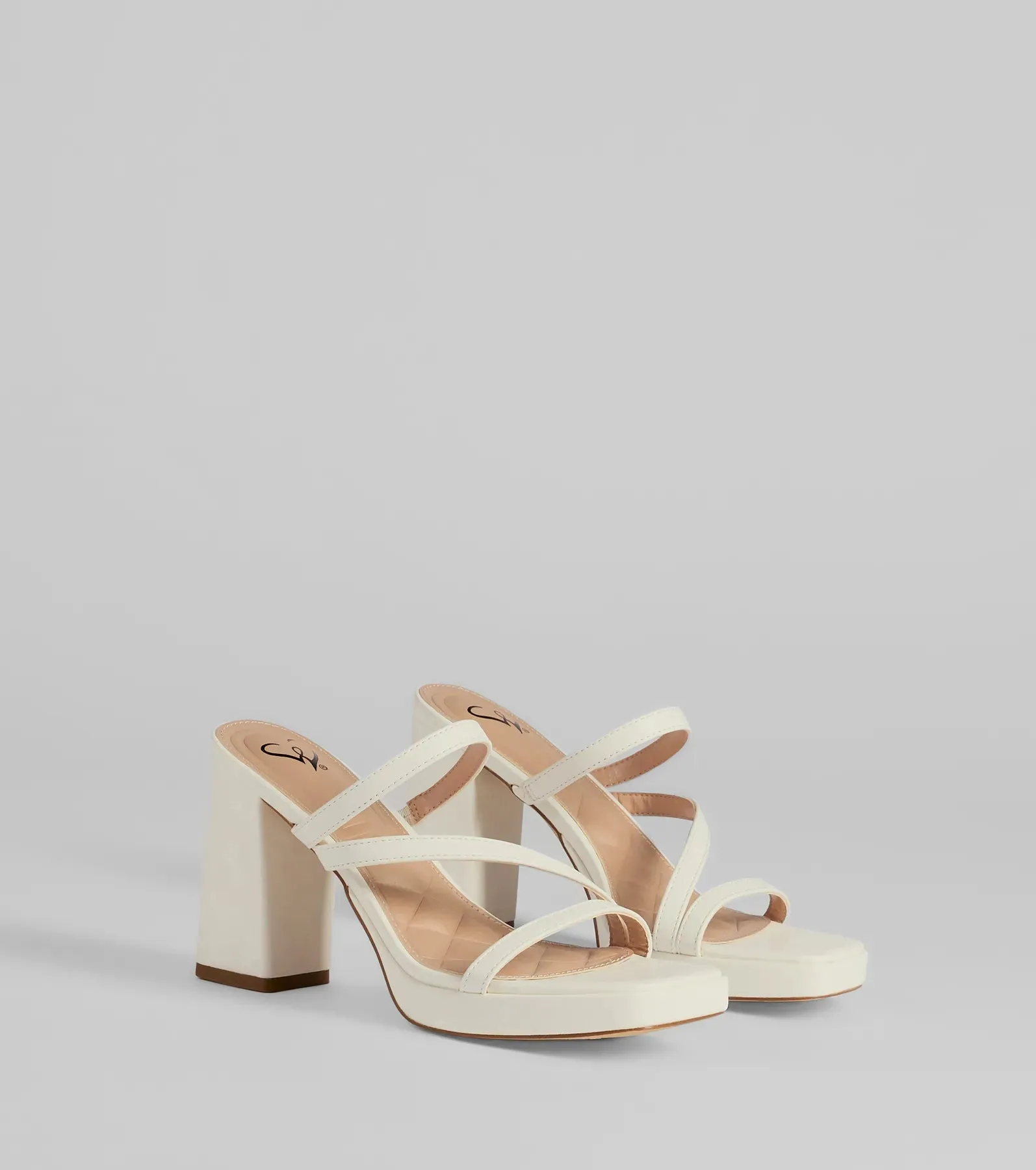 Party Ready Strappy Platform Block Heels sold by Windsor