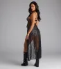 All The Vibes Leopard Lace Long Tunic sold by Windsor