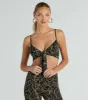 Island Sun Tropical Tie Front Crop Top sold by Windsor