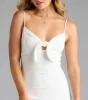 Adorable Looks Tie Front Bodycon Midi Dress sold by Windsor