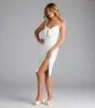 Adorable Looks Tie Front Bodycon Midi Dress sold by Windsor