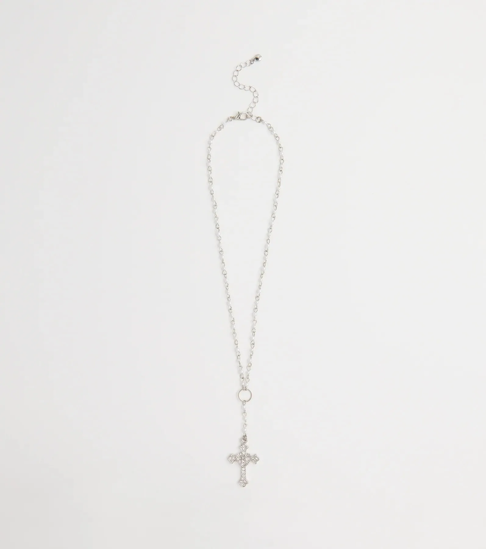 My Path Faux Pearl Cross Necklace sold by Windsor