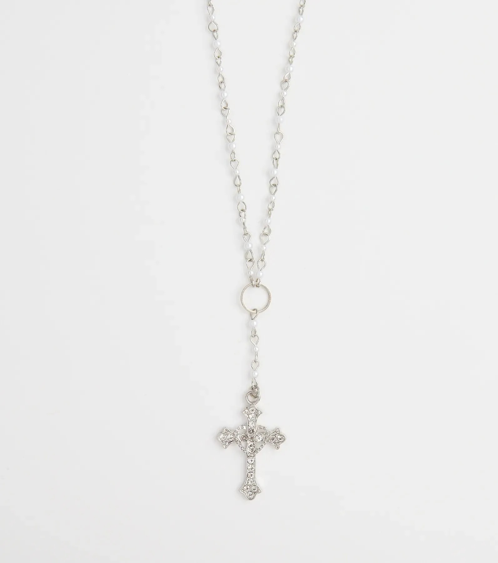 My Path Faux Pearl Cross Necklace sold by Windsor product image thumbnail 2